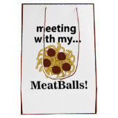 ミートおもしろいボールと会う ミディアムペーパーバッグ (裏面)