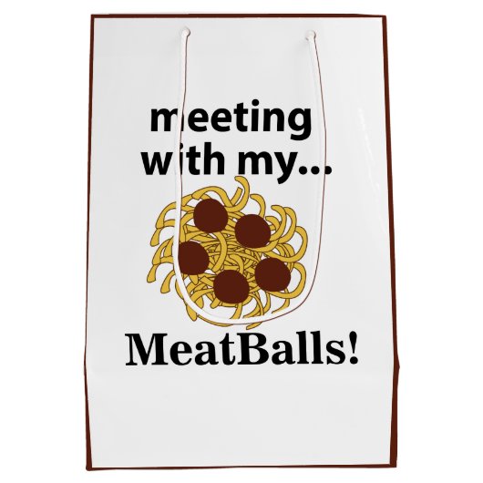 ミートおもしろいボールと会う ミディアムペーパーバッグ (裏面)