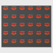 ミートおもしろいボール恋人かわいいフードファン ラッピングペーパー (フラット)