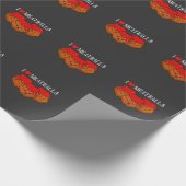 ミートおもしろいボール恋人かわいいフードファン ラッピングペーパー (角)