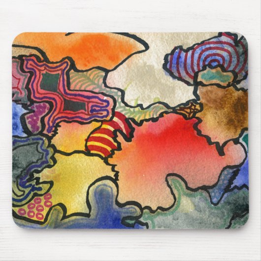 「ミートとティート」抽象デザインマウスパッド マウスパッド (正面)