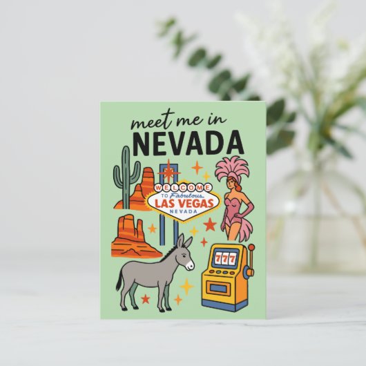 ミートインネバダラスベガスショガールレトロ ポストカード (スタンド正面)