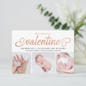 ミートザリトルバレンタイン3写真誕生ベビー 案内状 (スタンド正面)