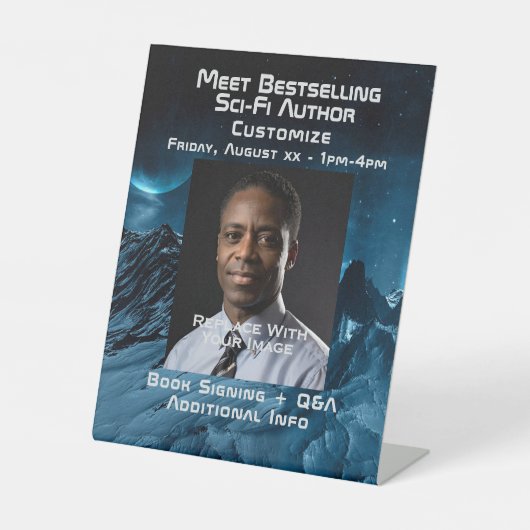 ミートザ作家サイエンスフィクションテーマ 台座サイン (正面)