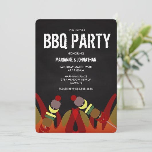 ミートスケウダーズBBQフレイムス調理師アウトパーティの招待状 招待状 (スタンド正面)
