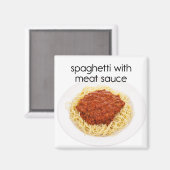ミートソース冷蔵庫磁石付スパゲッティ マグネット (正面/裏面)