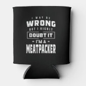 ミートパッカージョブタイトルTee Gift For Mens Womens 缶クーラー (正面)