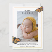 ミートベビーバタフライ誕生 案内状 (正面)