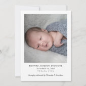 ミートベビーフォト誕生 案内状 (裏面)