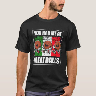 ミートボールで恋に落ちた イタリア料理の厨房愛好家 Tシャツ