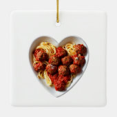 ミートボールとパスタが大好きな女の子 セラミックオーナメント (裏面)