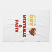 ミートボールとパスタが大好きな男 キッチンタオル (横)