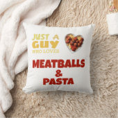 ミートボールとパスタが大好きな男 クッション (ブランケット)
