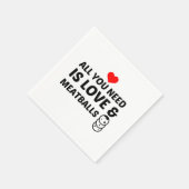 ミートボールと愛 スタンダードカクテルナプキン (角)