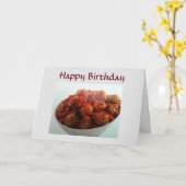 ***ミートボールにならないで***誕生日 カード (黄色い花)