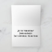 「ミートボールを歌う」 – 「あなたの」 *16th*誕生日 カード (内部)