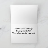 「ミートボールを歌う」*10誕生日C カード (内部)