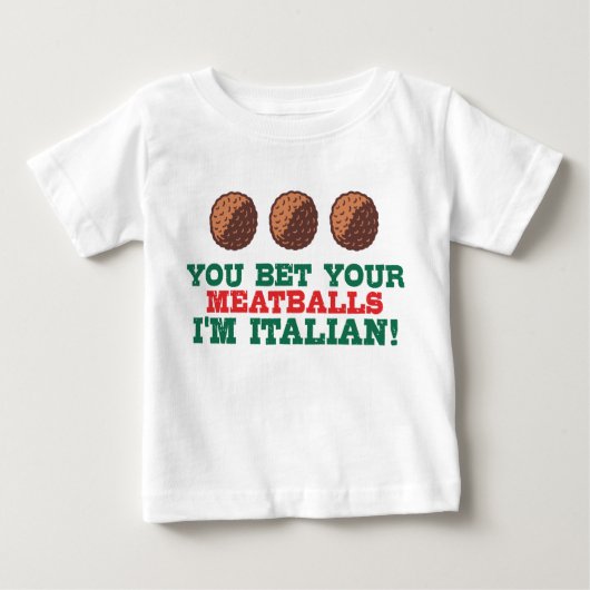 ミートボールを賭けろイタリアン ベビーTシャツ (正面)