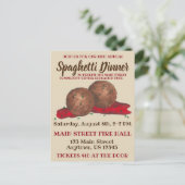 ミートボールイタリアンスパゲッティディナーチャリティーイベント インビテーションポストカード (スタンド正面)
