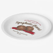 ミートボールイタリアンスパゲッティディナーチャリティーイベント ペーパープレート (アングル)