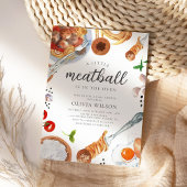 ミートボールイタリアンベビーシャワー招待状 招待状