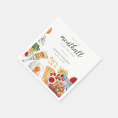 ミートボールイタリアン赤ちゃんシャワー スタンダードカクテルナプキン (角)