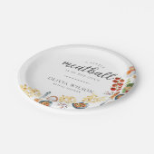 ミートボールイタリアン赤ちゃんシャワー ペーパープレート (アングル)