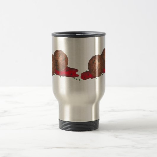 ミートボールマリナライタリアンレストランフード料理 トラベルマグ (中央)