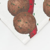 ミートボールマリーナライタリアン食品グルメミートボール フリースブランケット (角)