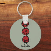 ミートボールミートボールを重ね合わせた状態 キーホルダー (正面)