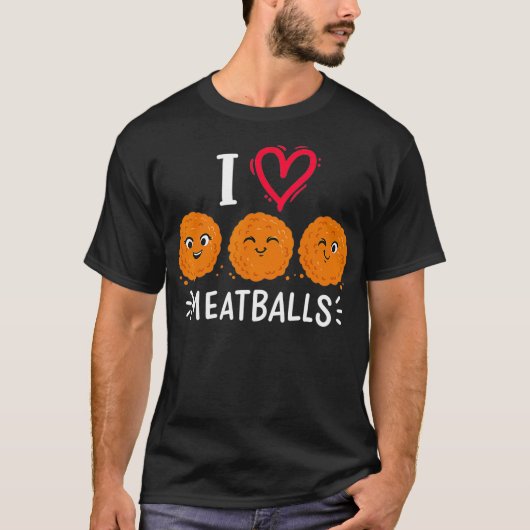 ミートボールミートボール恋人かわいい Tシャツ (正面)
