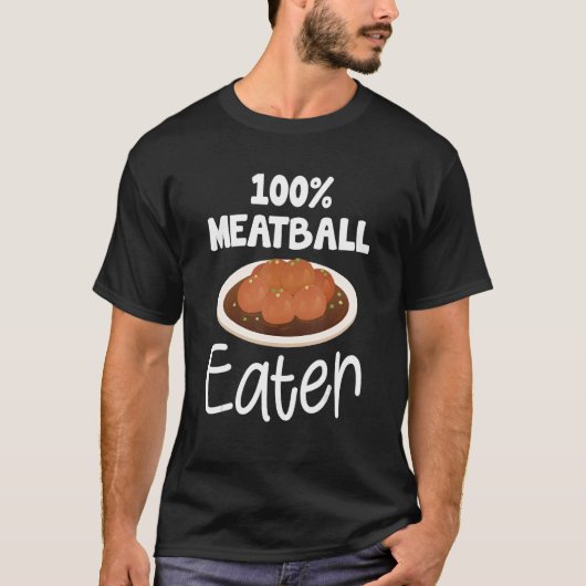 ミートボール肉ボールレシピ肉ボール食品 Tシャツ (正面)