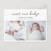 ミートモダンベビー2フォトコラージュ誕生 案内ポストカード (正面)