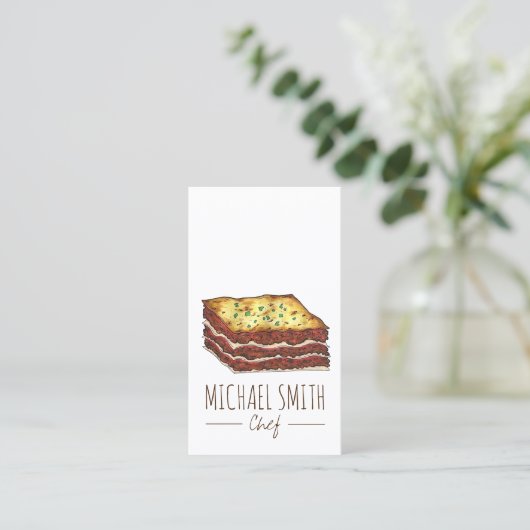 ミートラザグナラザグナイタリアンレストランフードシェフ 名刺 (スタンド正面)