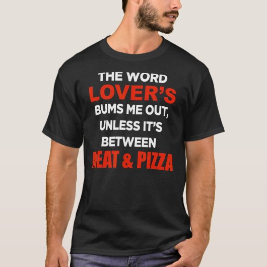 ミートラバーズピザおもしろいことわざ Tシャツ (正面)