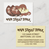 ミートローフポテトレストランフードダイナー 名刺 (正面/裏面)