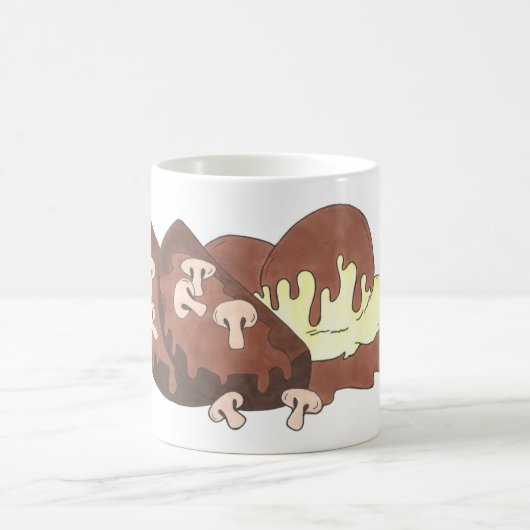 ミートローフミートローフポテトマッシュルームグレイビーグルメ コーヒーマグカップ (中央)