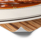 ミートローフ伝統的ディナーデザイン ポスター (角)