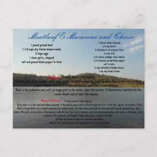 ミートローフ及びマカロニチーズ ポストカード