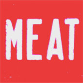 ミートヴィンテージキャッシュレジスタフラグ シール (正面)