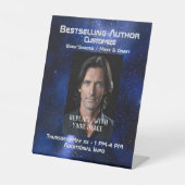 ミート作家ブルー宇宙 台座サイン (正面)