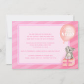ミート新生児ガールかわいいコアラバルーンイベント 招待状 (裏面)