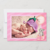 ミート新生児ガールかわいいコアラバルーンイベント 招待状 (正面)