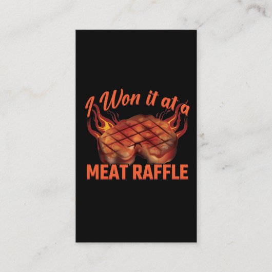 ミート·ラッフル·ウィナーBBQステーキ·バッチャー·ミネソタ 名刺 (正面)