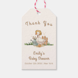 ミードウヴィンテージリトルアクリングガーデンベビーシャワー ギフトタグ