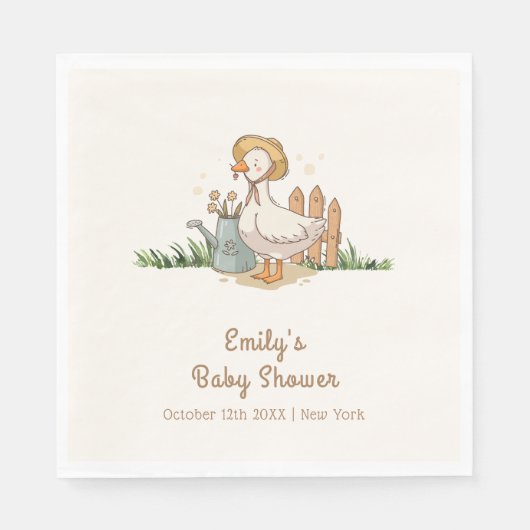 ミードウヴィンテージリトルアクリングガーデンベビーシャワー スタンダードランチョンナプキン (正面)