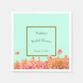 ミードウ・フローラルズのブライダルシャワーまたはイベント スタンダードカクテルナプキン (正面)