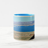 ミード湖フーバー・ダム2の調子のコップ ツートーンマグカップ (中央)