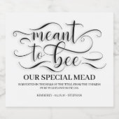 ミード結婚に合わせる – ハニーワイン リキュールボトルラベル (シングルラベル)