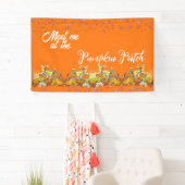 ミーミーミーパンプキンパッチ秋カラーバイシクルファームハウス 横断幕 (インサイチュ)